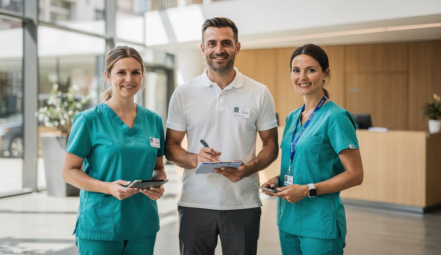 Spitex-Pflegeteam bei einer Besprechung